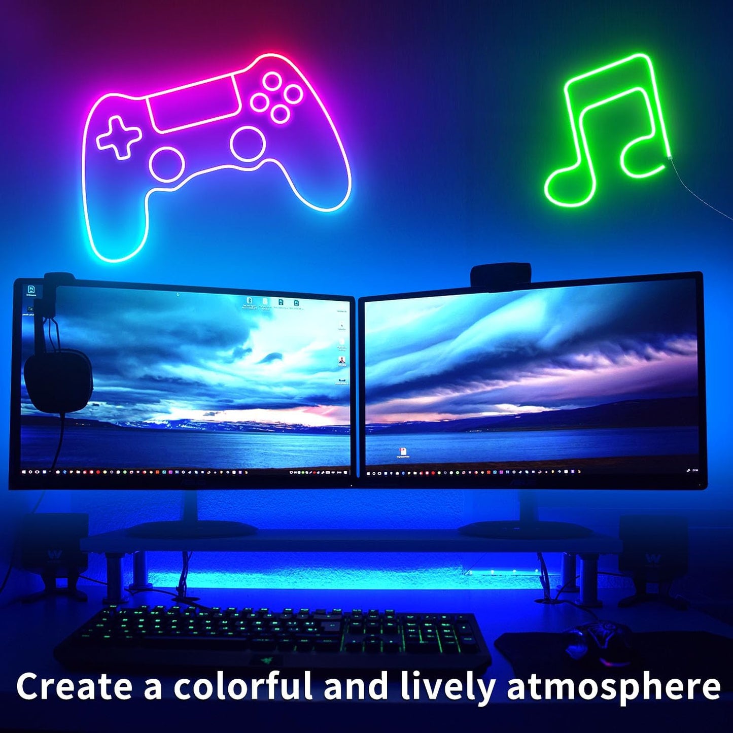 50ft RGB LED Neon Rope Lights with Remote & APP Control - Waterproof Flexible Strip for Bedroom & Outdoor Décor