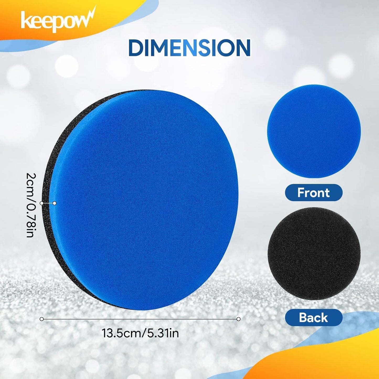 KEEPOW Vacuum Filter Compatible with Bissell Cleanview & PowerGlide Pet Upright Vacuum, Compare to Part #12141, 4 Pack (No Fragrance)