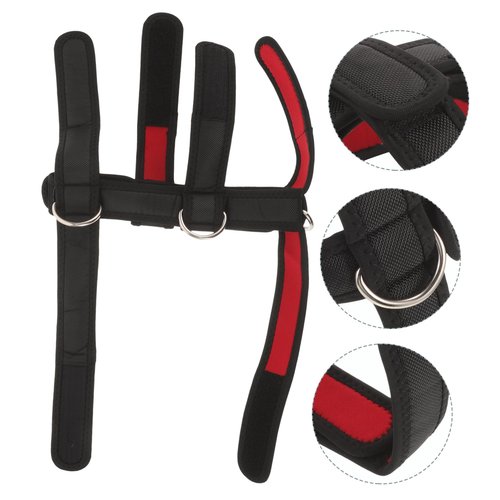 FOYTOKI Adjustable Head Harness Neck Trainer Strap for Strengthening Neck Muscles and Posture Improvement Portable Exerciser for Workout and Rehabilitation