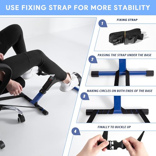 Folding Pedal Exerciser - Mini Under Desk Bike with LCD Display for Arms & Legs Workout | Portable Design for Adults & Seniors