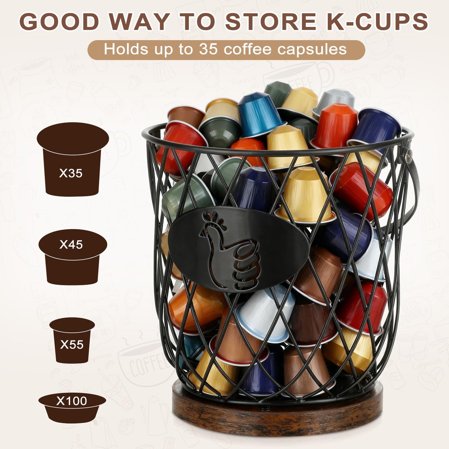 AOOHOOA Round Egg Basket for Gathering Fresh Eggs, Metal