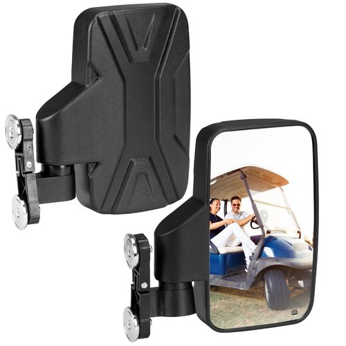 KEMIMOTO Magnetic Golf Cart Side Mirrors, No Drilling Magnetic Tractor Mirrors, Universal Rear View Mirror for Tractors, Forklifts, Lawn Movers, Golf Carts, Small Dozers, Lift Trucks