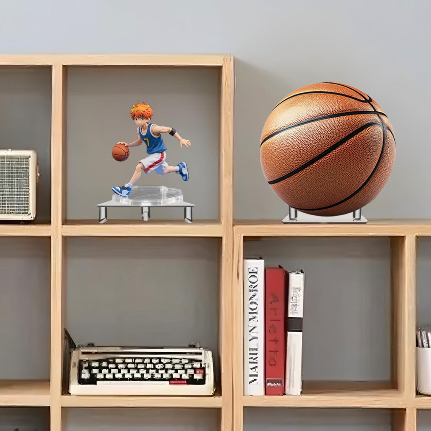 Ball Holder,2PCS Ball Stands for Basketball Football Soccer Volleyball Rugby Ball Souvenir Display Storage,Clear Acrylic Ball Rack,Soccer Rack,Basketball Stand,Football Display Stands,Volleyball Stand