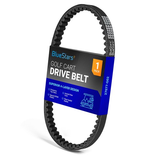 BlueStars Golf Cart Drive Belt Replaces 27077-G02 27077-G01 - Fits for EZ.GO Marathon 4-Cycle 1991-1996 and 2-Cycle 1992-1993 Gas Golf Cart