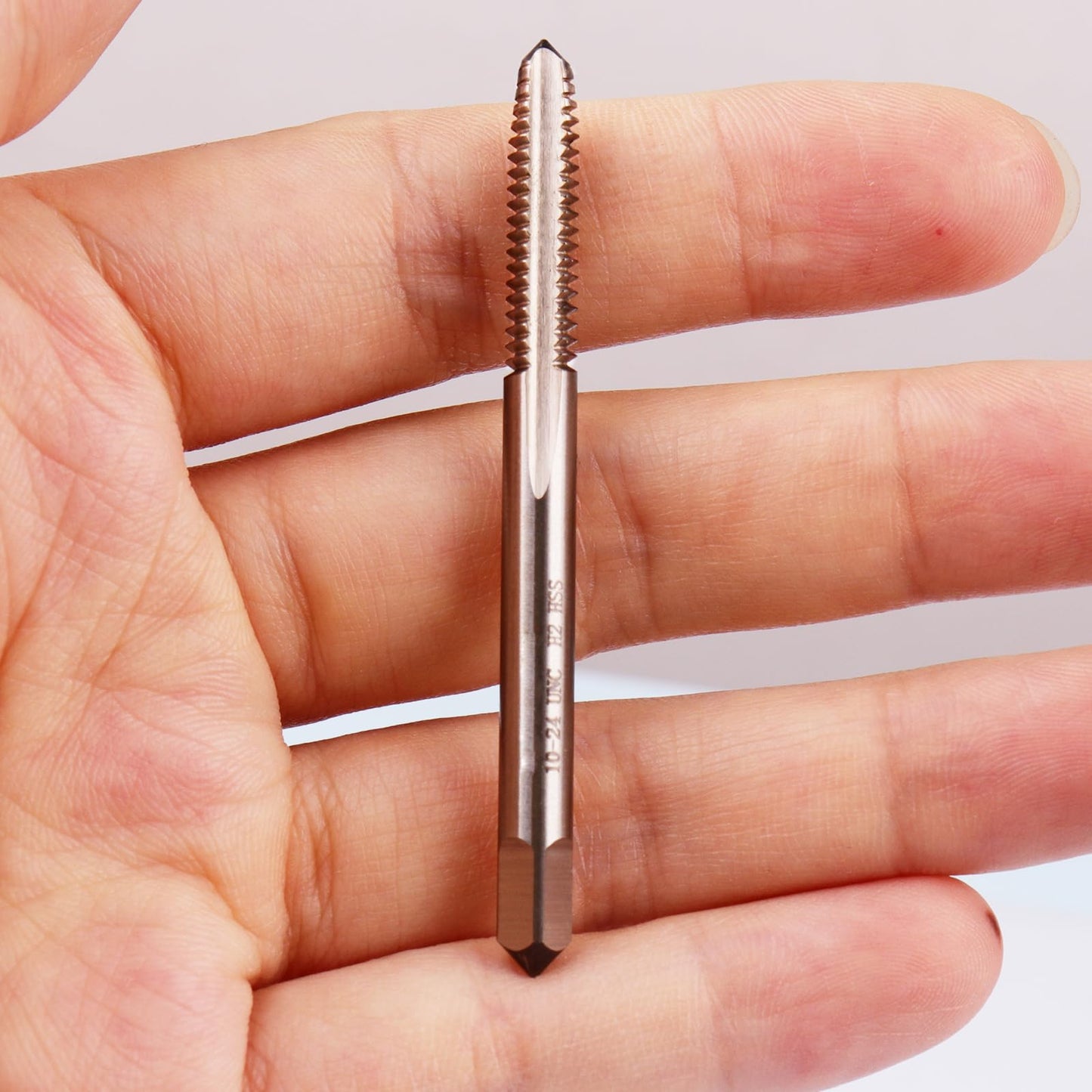 LWCUSNJ 2pcs No 10-24 UNC Thread Tap Right Hand, HSS 10 x 24 UNC Straight Fluted Machine Tap