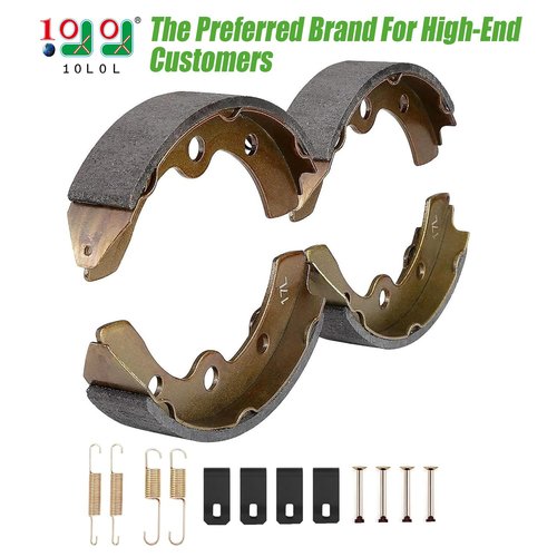 10L0L Golf Cart Brake Shoes Kit for Club Car DS & Carryall 1981-1994 OEM 101146302 101880701, EZGO XI-Serial 1983-1986, Yamaha G1 1978-1980, etc