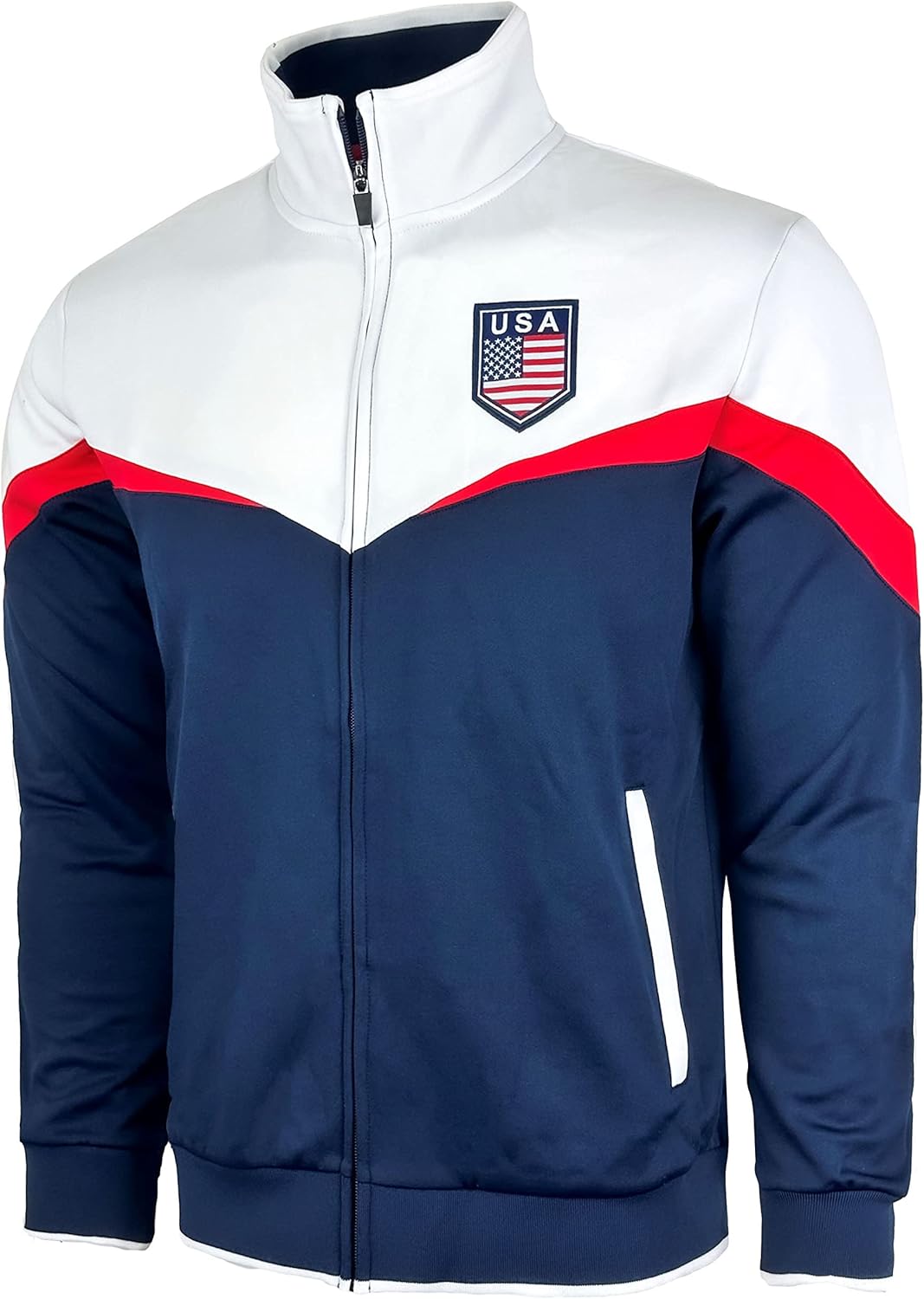 USA Boy's Track Jacket - Youth Full Zip Sweater with Zipper Pockets for Comfort & Style