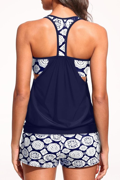 Daci Tankini Swimsuits for Women - Tummy Control Two-Piece Bathing Suit with Sporty Pockets