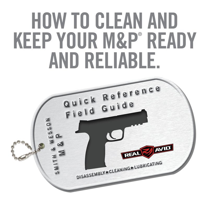 Real Avid Quick Gun Reference Field Guide for Smith & Wesson M&P Handguns, Gun Cleaning & Maintenance, Pocket Size Gunsmithing Book, DIY Gunsmith Handbook and Gun Manual