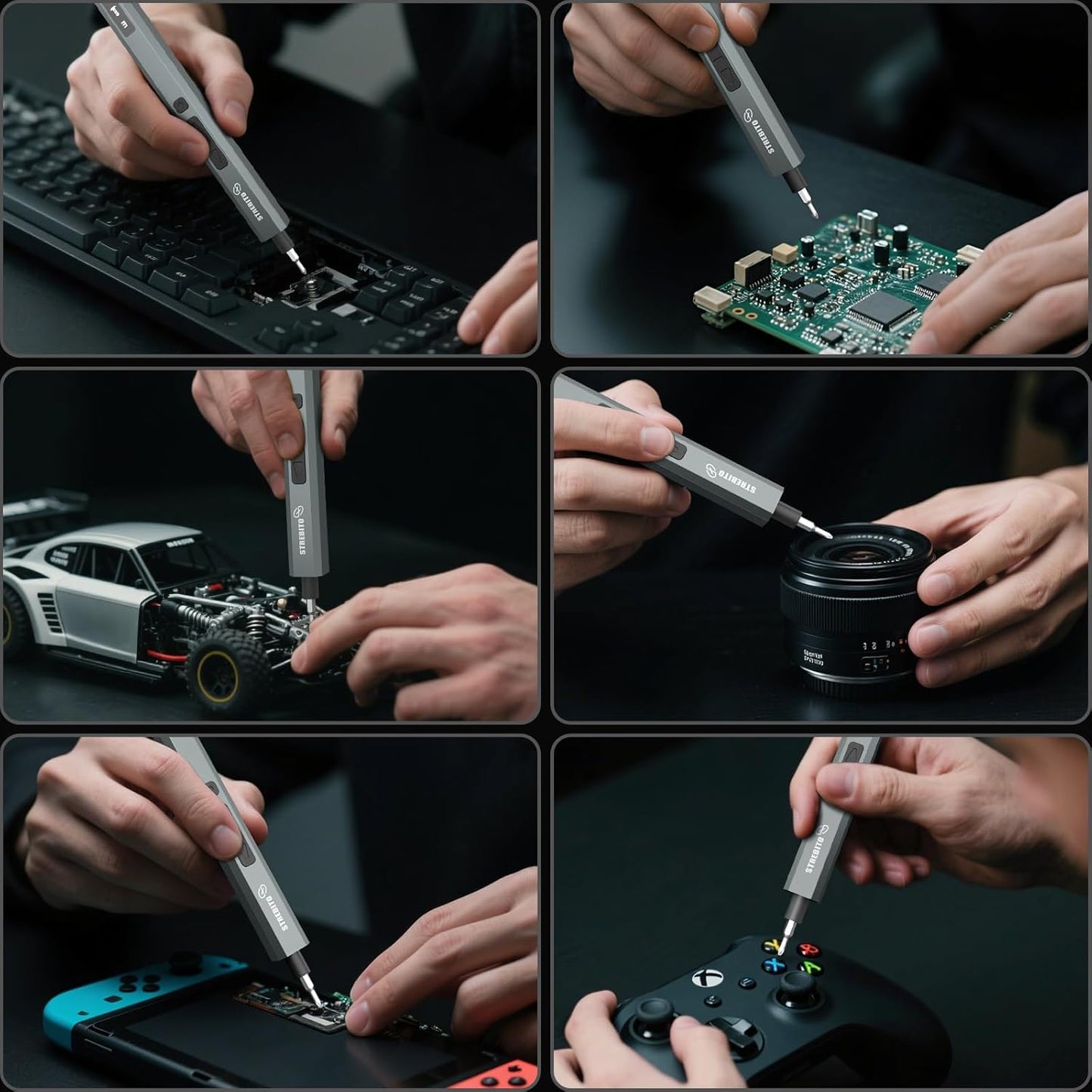 STREBITO 144-in-1 Electric Screwdriver Set - Precision Tool Kit with 120 Magnetic Bits for Electronics & PC Repair