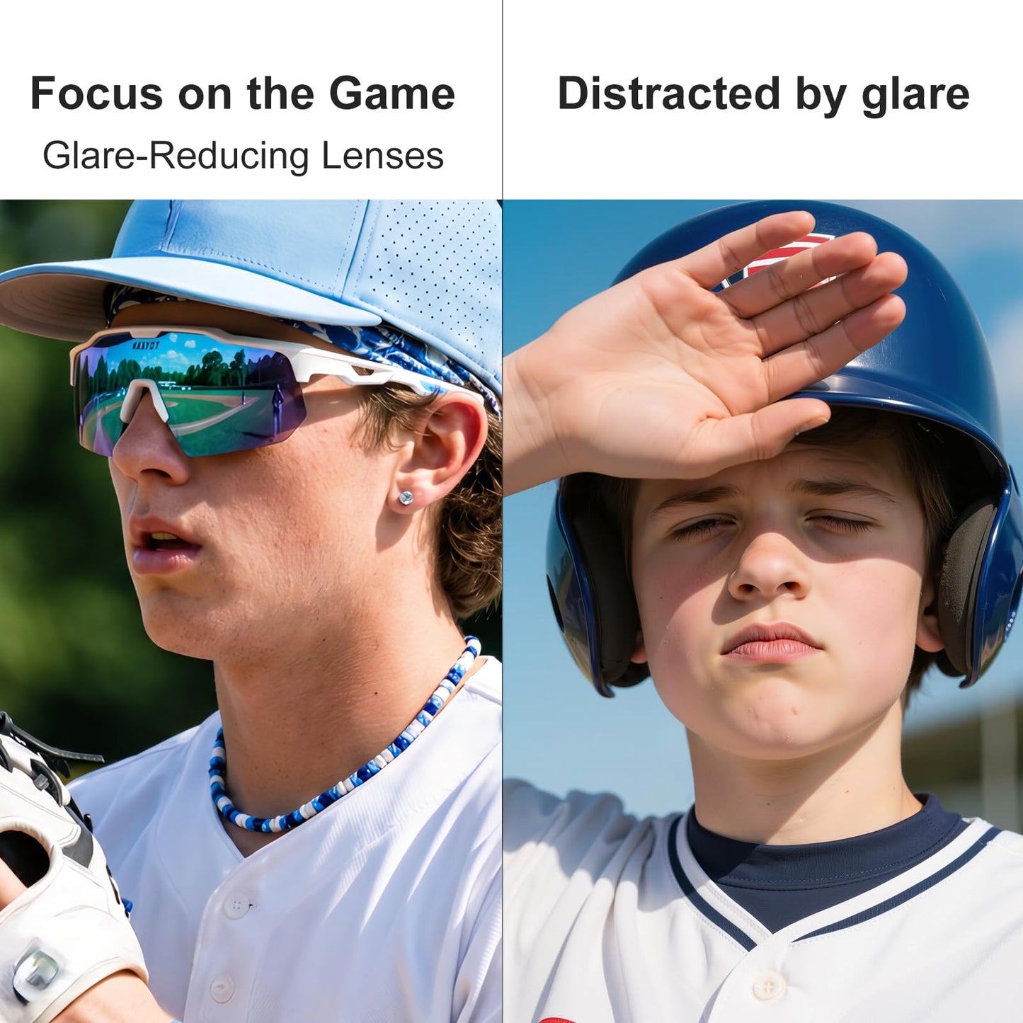 HAAYOT Polarized Sports Sunglasses for Men Women Youth Baseball Cycling Running Softball Biking Glasses 5 Lenses Army Green Gold