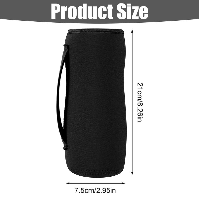 PEUTIER 2pcs Water Bottle Sleeves for Cirkul, 22oz Sleeve for Cirkul Plastic & Stainless Steel Bottle Neoprene Insulated Water Bottle Cover with Handle for Retaining Temperature (Gray)