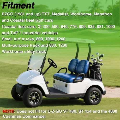 HIMARKLIF Golf Cart Ignition Switch with 2 Key Compatible with EZGO EZGO TXT, Medalist, Workhorse, ST, Marathon (1981 and up), 2-Terminal Starter Switch Key Replace# 17421-G1