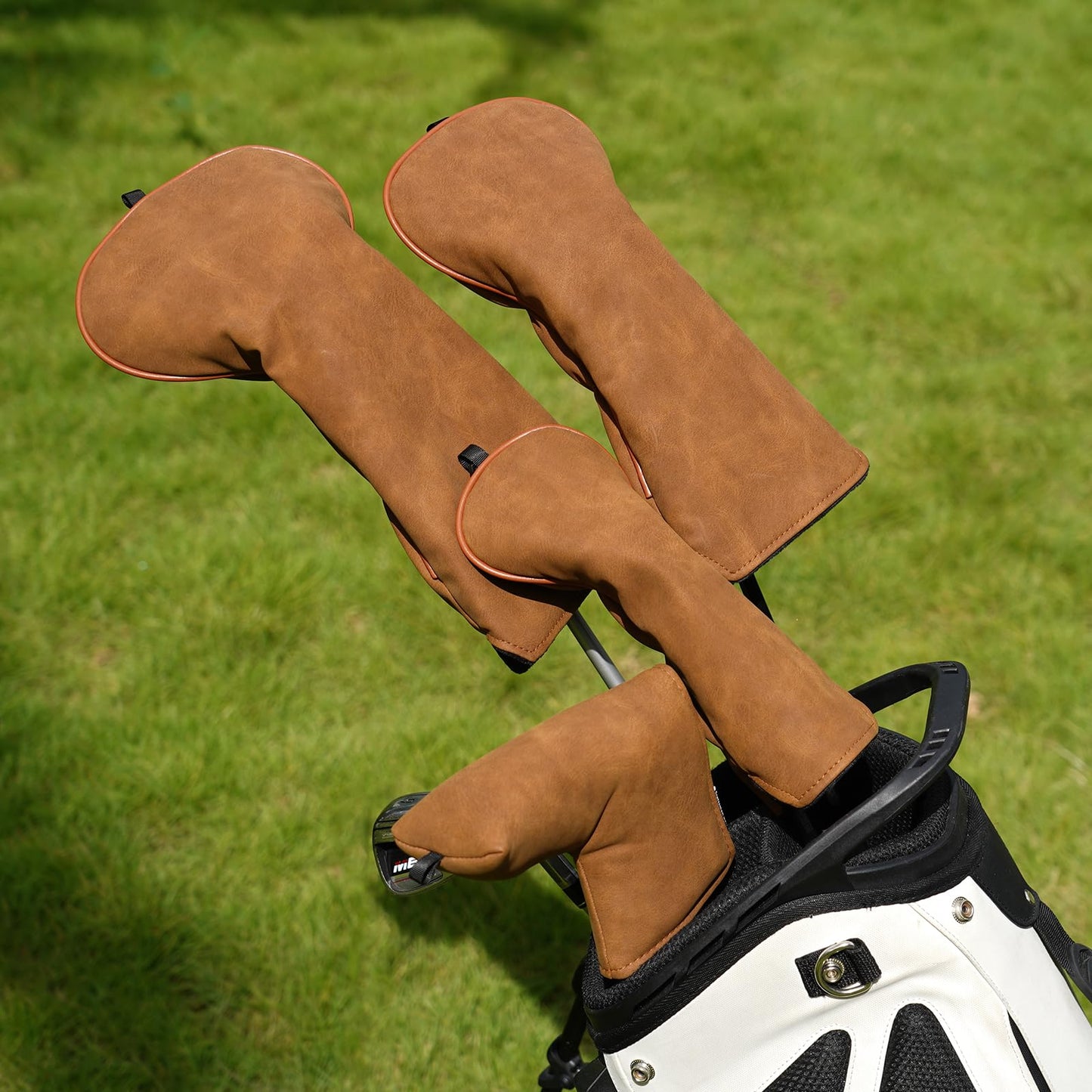 Craftsman Golf Rustic Vintage Brown Matte Soft Golf Headcover Head Cover Protector for Fairway Woods Club