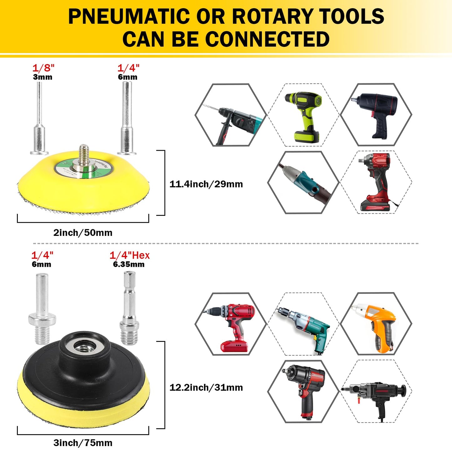 86PCS Car Headlight Polishing Kit, 3 Inch Drill Sanding Disc with 1/4 Inch Shank Backing Hook and Loop,Wet Dry Sanding Paper, Masking Tape, Buffing Sponge, Soft Interface, Woolen Buffer, Handle