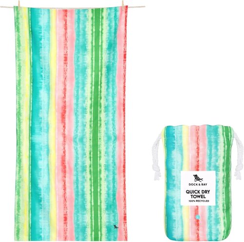 Dock & Bay Beach Towel - Quick Dry & Sand-Free - Compact & Lightweight - Watermelon Sugar - Large (160x90cm)