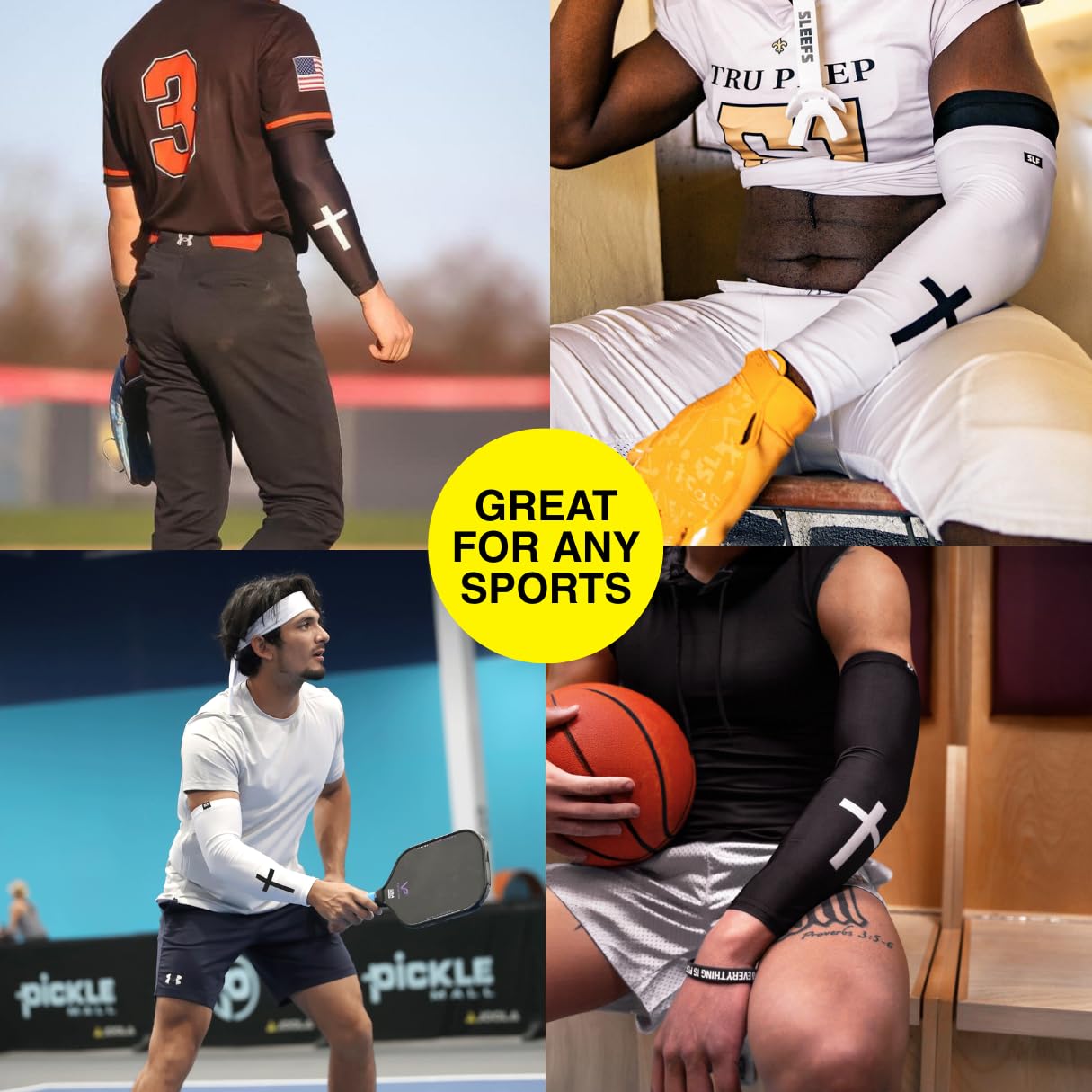 Faith Cross Black Arm Sleeve