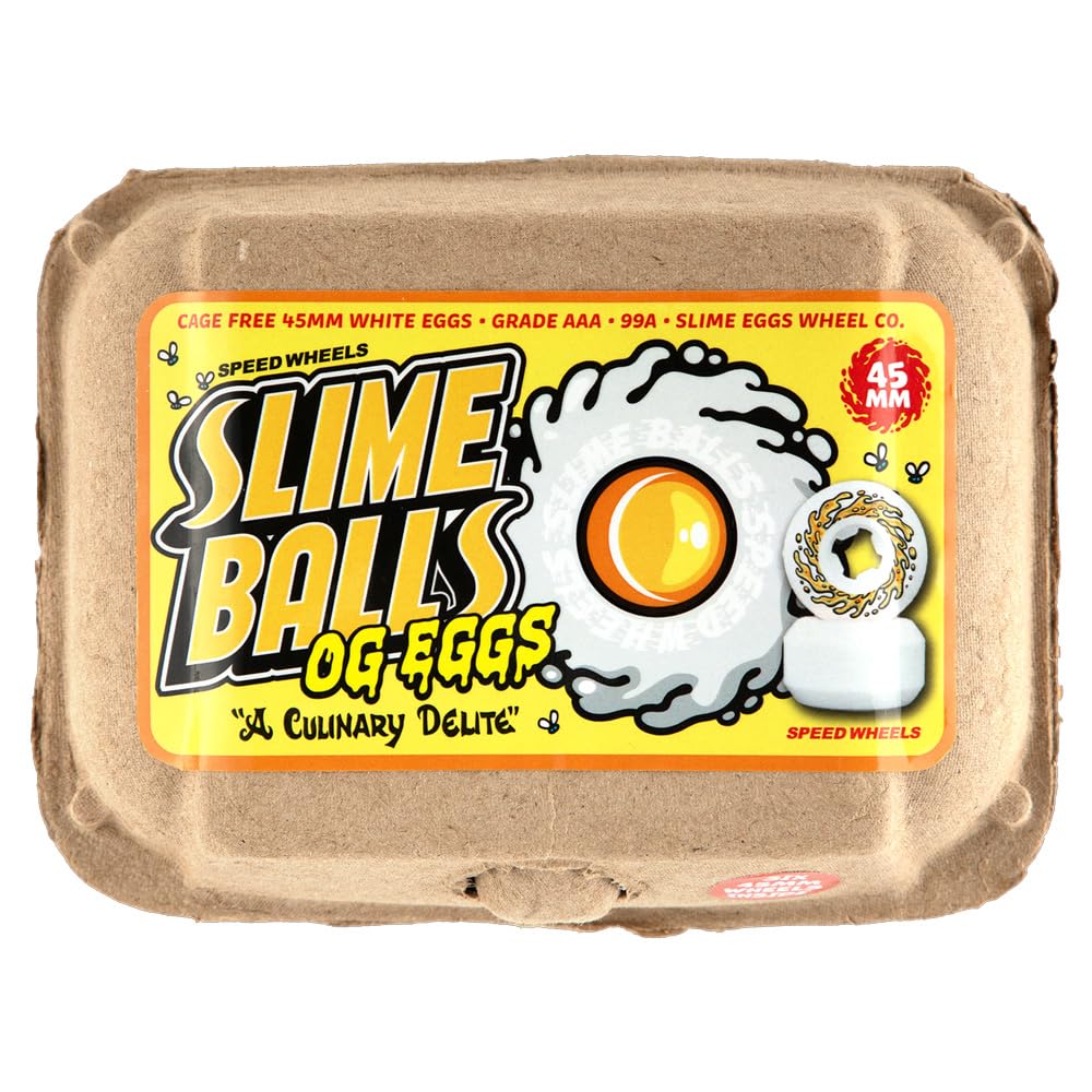 Slime Balls 45mm OG Eggs Half Dozen Mini Chubbies White 99a Skateboard Wheels