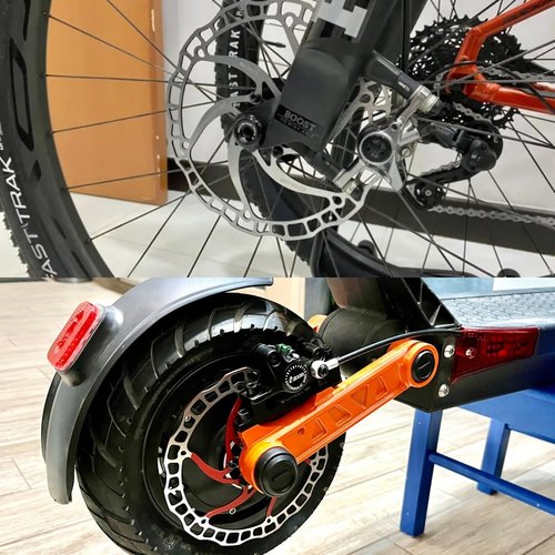 DJC Bike Brake Disc Rotor 2pcs MTB Brake Disc 160mm 180mm with 6 Bolts Road Bike MTB BMX e Scooter Steel Brake Disc iiipro (2pcs Black, 180mm)