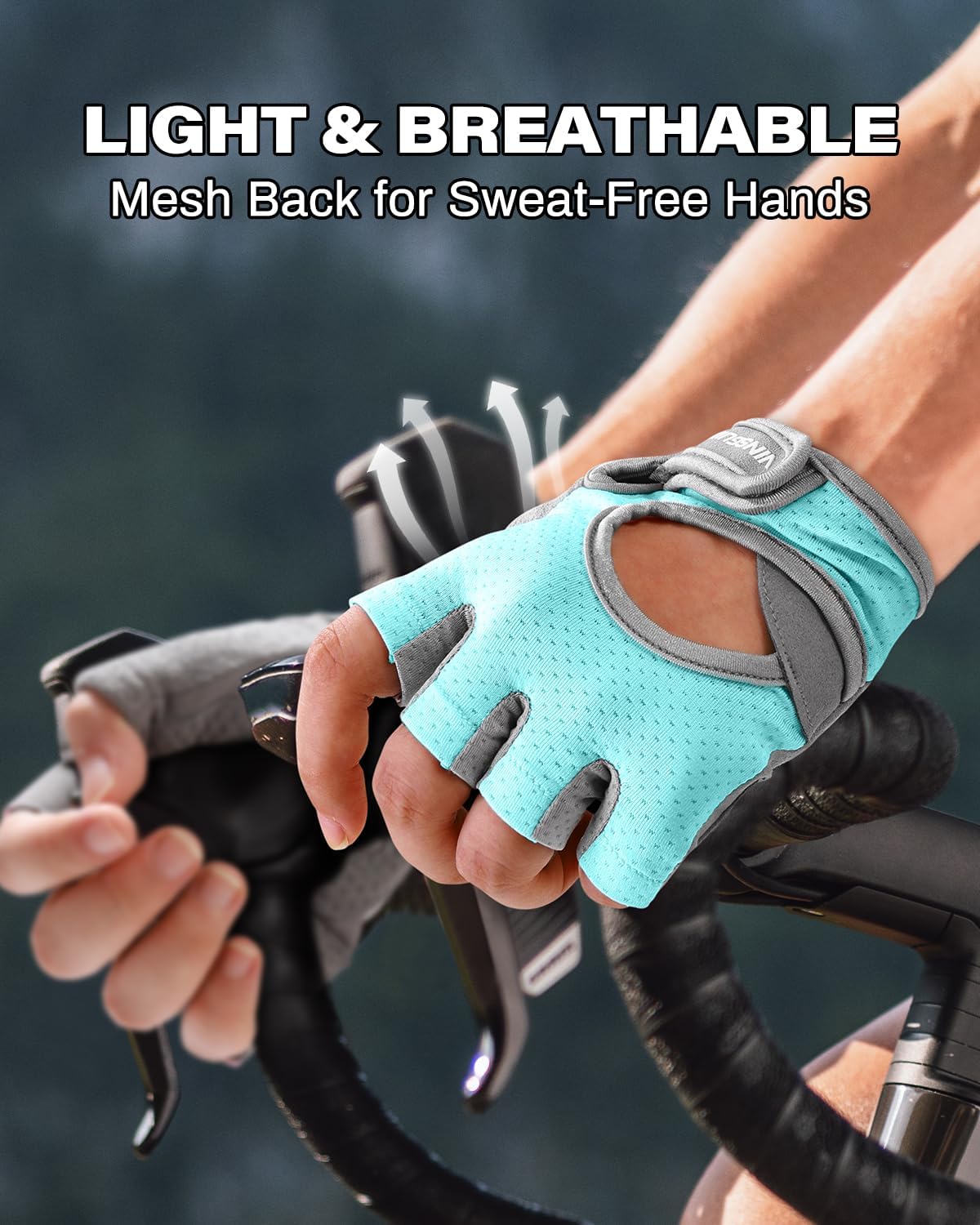 VINSGUIR Workout Gloves - Breathable Weight Lifting Gloves for Men & Women | Excellent Grip & Cushion Pads