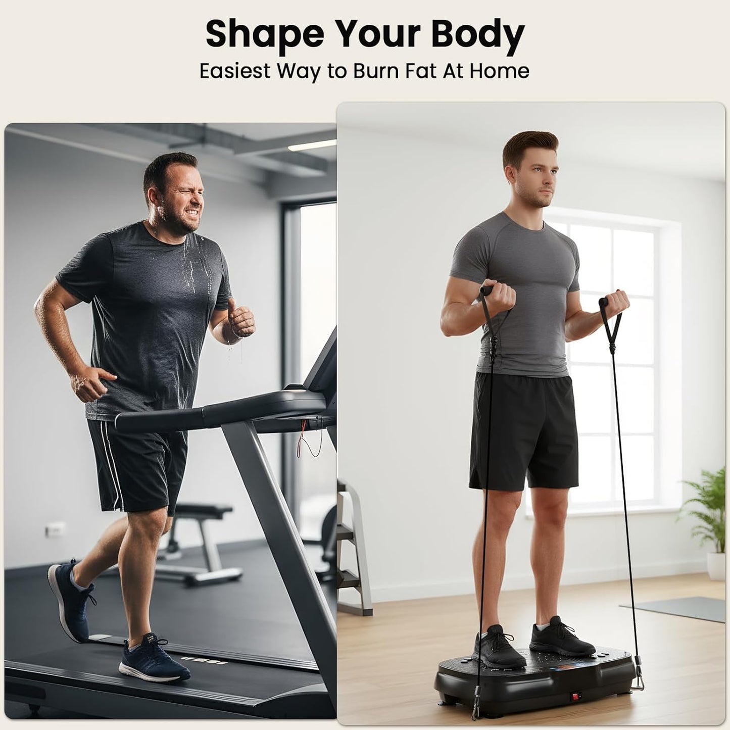 TISSCARE Vibration Plate Exercise Machine - Whole Body Workout Platform for Weight Loss & Lymphatic Drainage | 400lbs Capacity