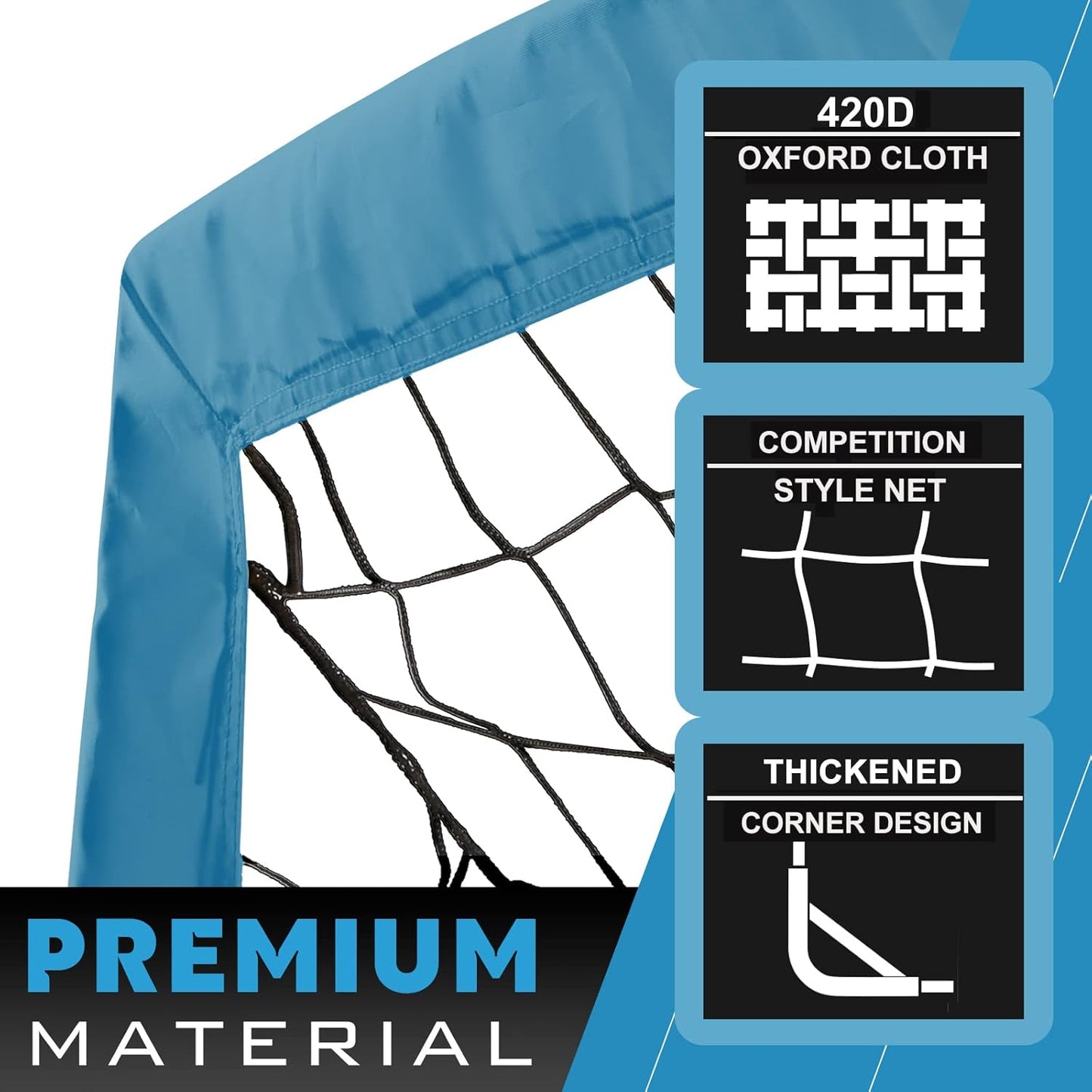 RUNBOW 6x4 FT Portable Kids Soccer Goal - Folding Soccer Net with Carry Bag for Indoor/Outdoor Training