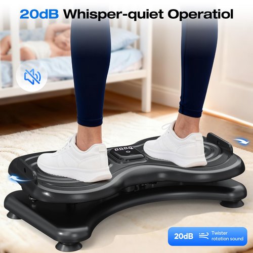 LUBBYGIM Waist Twister Machine, Waist Twist Board with LCD Display (Black)