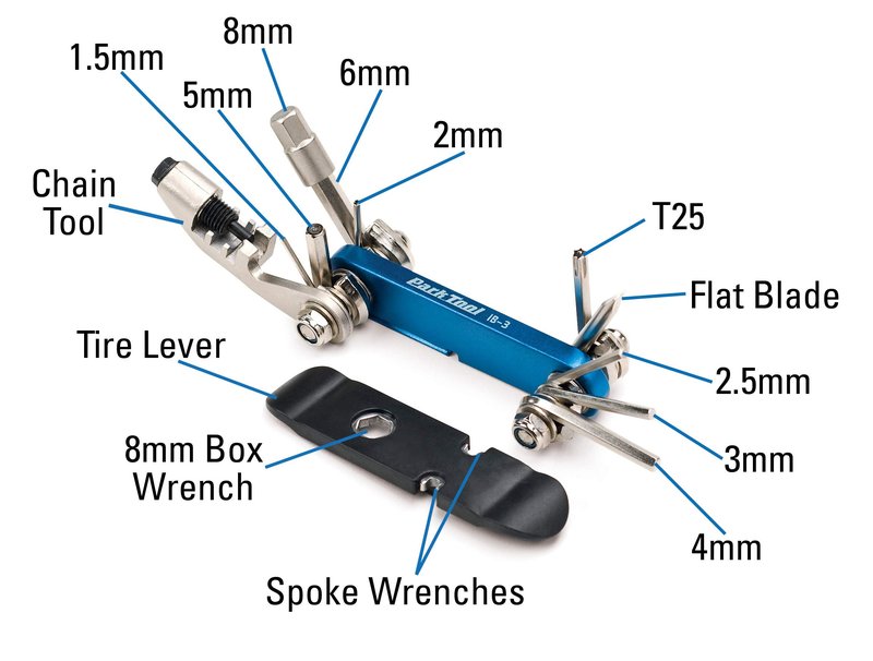Park Tool, IB-3, I-Beam 3, Multi-tool, 13 functions