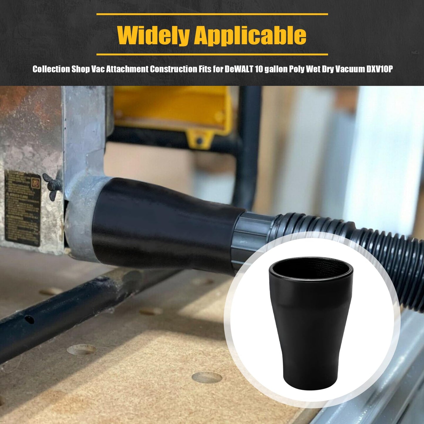 Table Saw Vacuum Adapter Replacement For Dewalt DWE7491RS Dust Collection Shop Vac Attachment Construction - Suitable for connecting 2 1/2 "table saw outlet to 1 7/8" Shop Vac Hose, Fit Most Table Saw