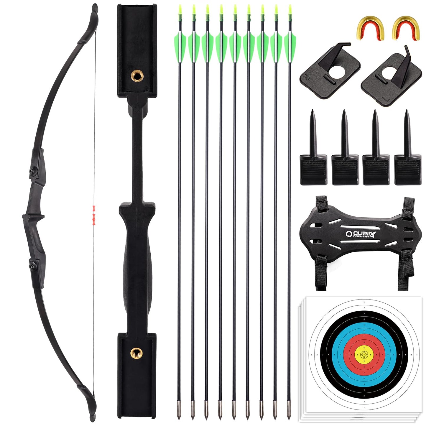 Archery Takedown Recurve Bow and Arrow Set for Adults/Beginners/Youth