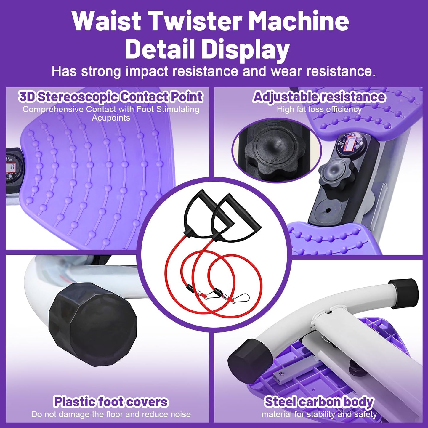 Waist Twisting Fitness Tool, Adjustable Waist Twisting Machine For Women Men, Ab Twister Board, 330 Lbs Capacity & Led Digital Display, Home Gym Equipment