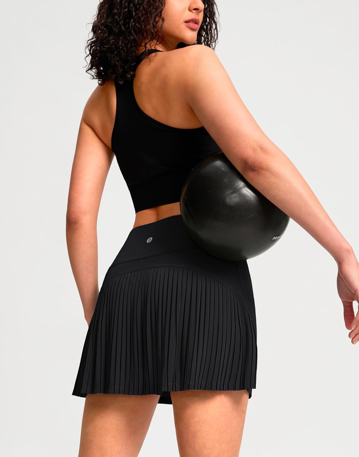 SANTINY 14" Tennis Skirt - Women's Pleated High-Waisted Skort with Built-In Shorts for Golf & Athletics