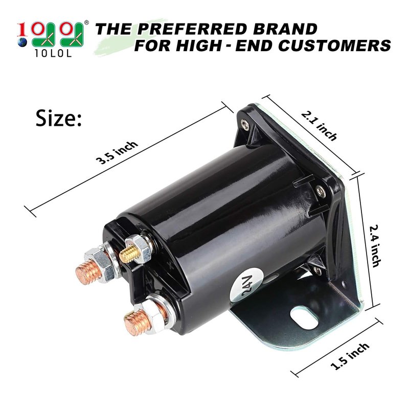 10L0L 24V Golf Cart Solenoid for EZGO Electric Golf Cart 1991-2008, 200A 4 Terminal, Replace OEM# 20468G3, 20468-G3, SLN1162, 72-501-42