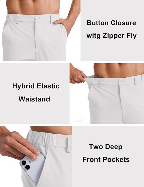 COOFANDY Men's Golf Pants - Lightweight Quick-Dry Trousers with 4 Pockets | Available in 30", 32", 34" Sizes