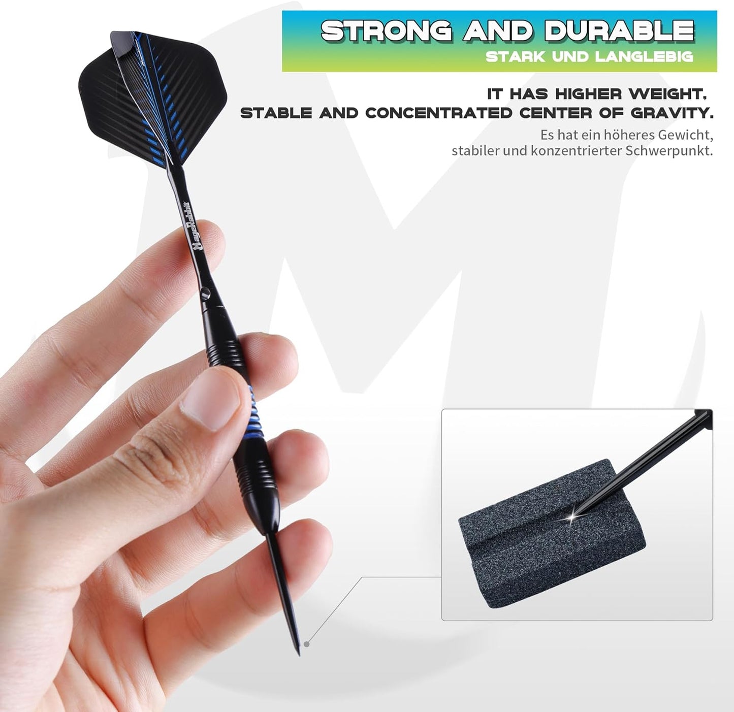 Skiennix Professional Steel Tip Darts Set - 12 Metal Tips & 24 Dart Flights Included