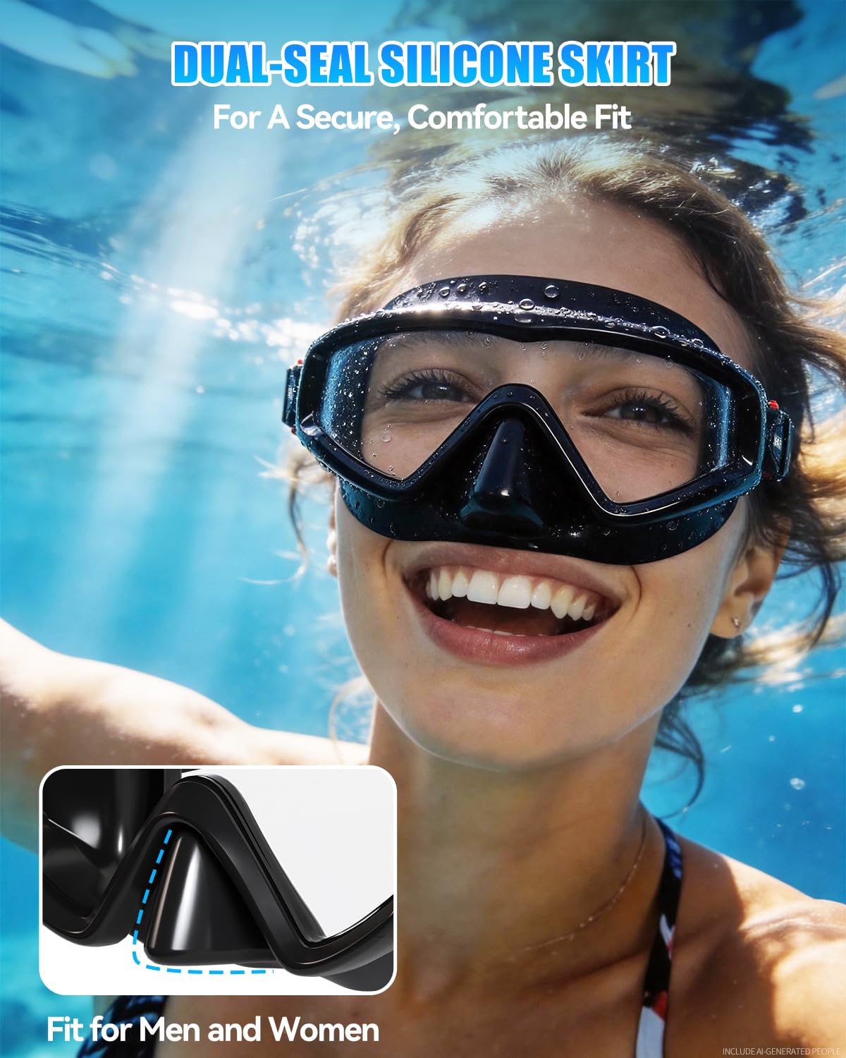 Aegend Swim Goggles for Adults Kids - 220°Wide View Anti-Fog Goggles with Mesh Bag for Indoor Outdoor Pool Beach Swimming