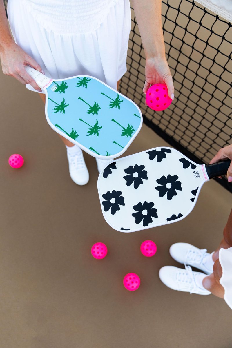 Let’s Rally USAPA Approved Fiberglass Pickleball Paddle – Cute Pickleball Paddle for Women, Indoor & Outdoor Pickleball Rackets (Flower Power)