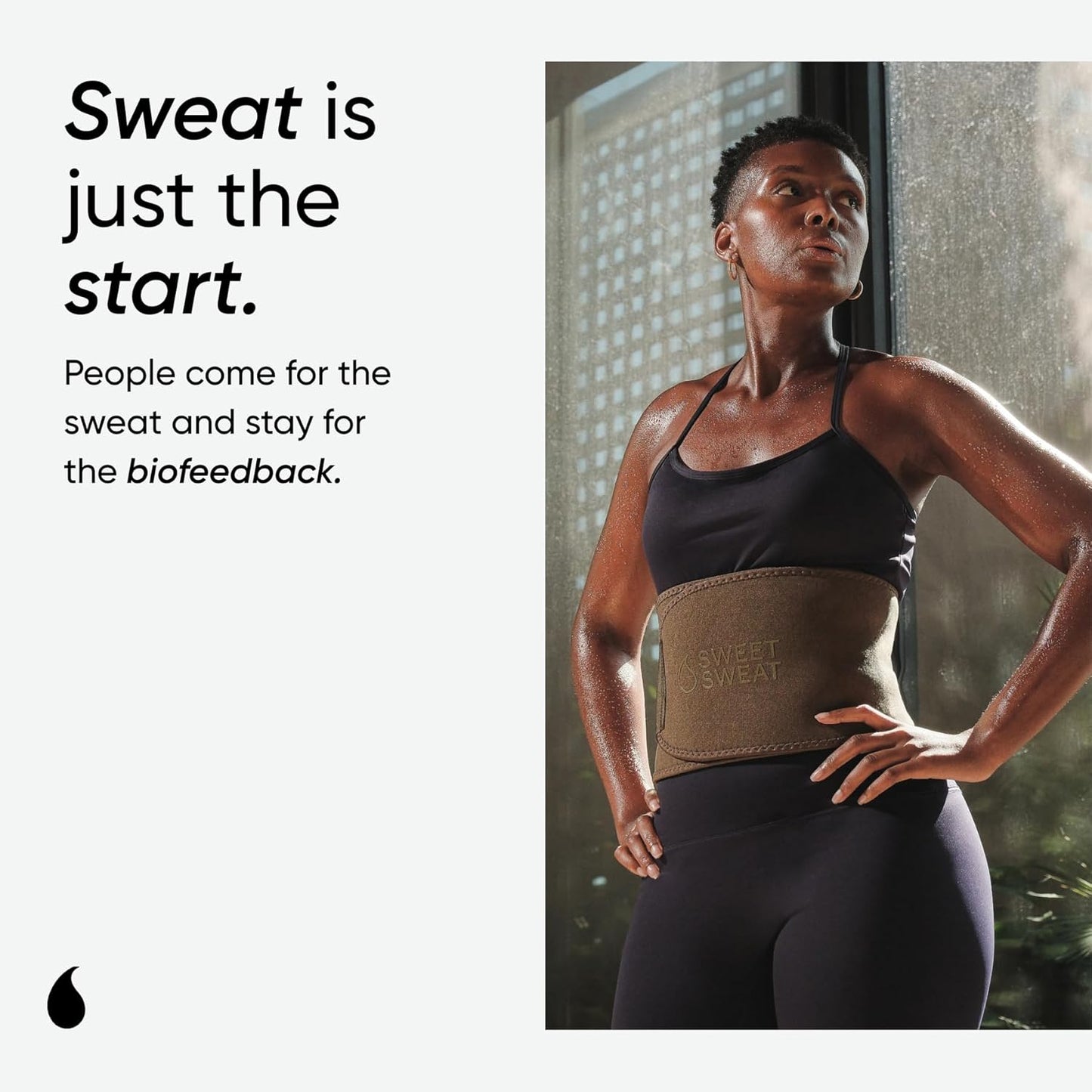 Sports Research Sweet Sweat Waist Trimmer - Premium Sweat Enhancing Fitness Band for Men & Women