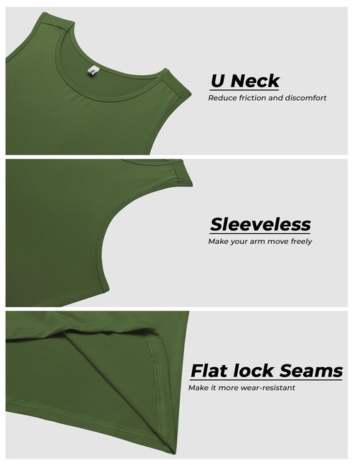 COOFANDY 3 Pack Workout Tank Tops Mens Quick Dry Muscle Sleeveless Shirts Running Gym t-Shirts Tank Slim Fit Small