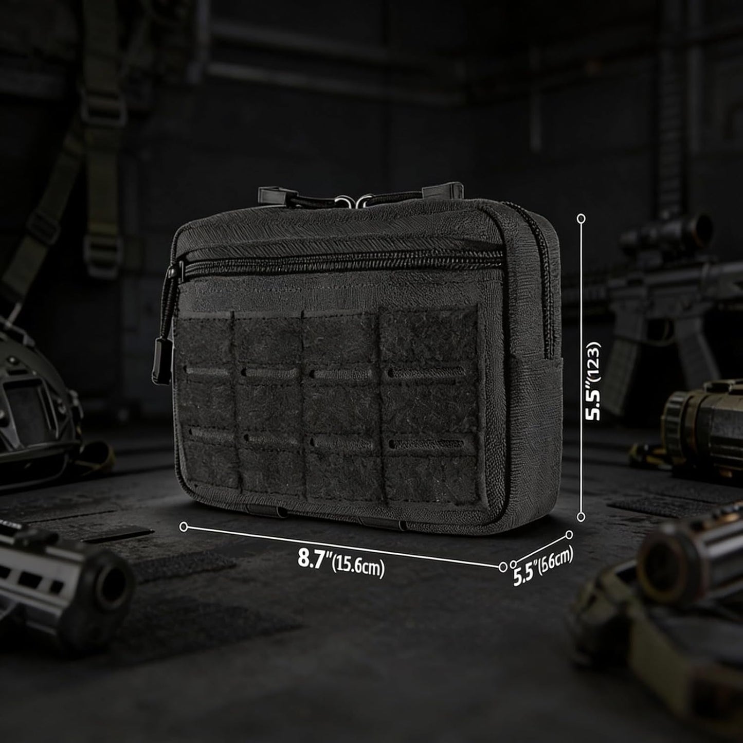 Skiennix Tactical Molle Pouch - Utility EDC Tool Holder with US Flag Patch | Perfect Gift for Dad