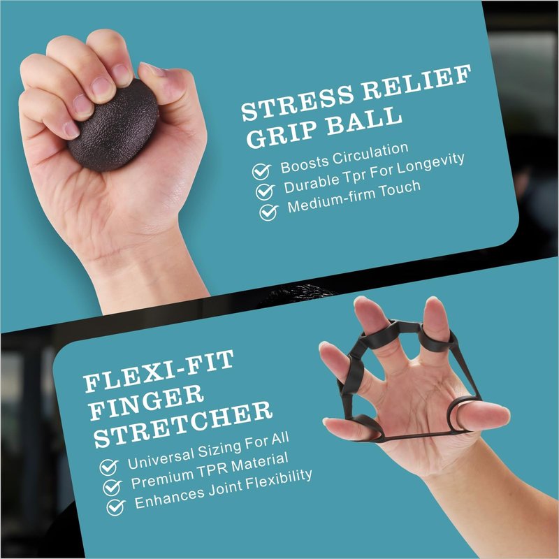 Uiuqekel Grip Strengthener 5-Pack Adjustable 11-220LBS Forearm Finger Trainer for Weightlifting Climbing Home Gym
