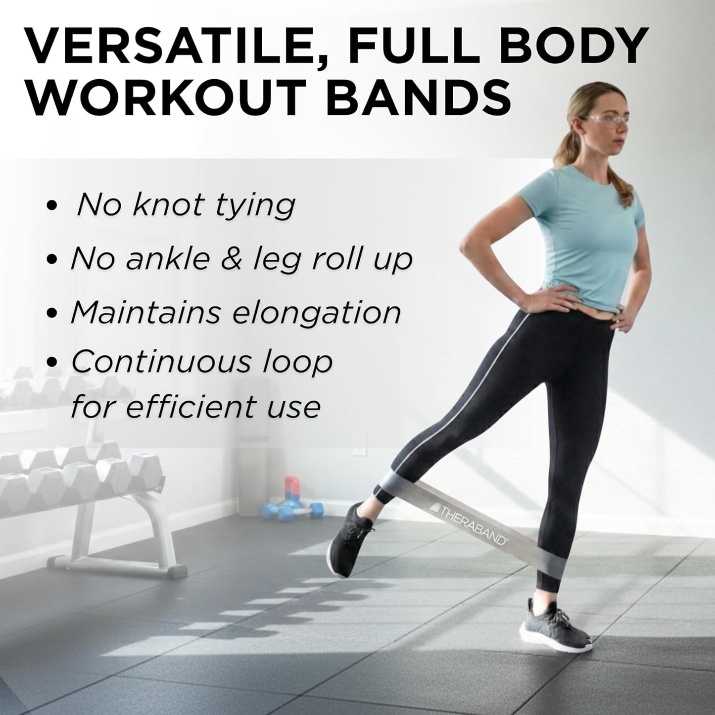 TheraBand Resistance Band Loop Set - Versatile Exercise Bands for Strength Training | 5 Sizes Available