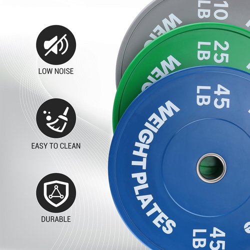 Color Bumper Plates,Bumper Weight Plate Set 2Inch,55 LB 1 PCS Barbell Weight Plates for Home Gym,Strength Training Plate for Weight Lifting