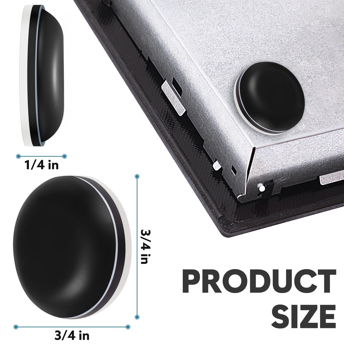 Appliance Sliders for Kitchen Black 24 PCS Self-Adhesive Small Kitchen Appliance Slider Hacks Easy to MovIing & Space Saving Must Have Gadgets Mixer Accessories for countertop