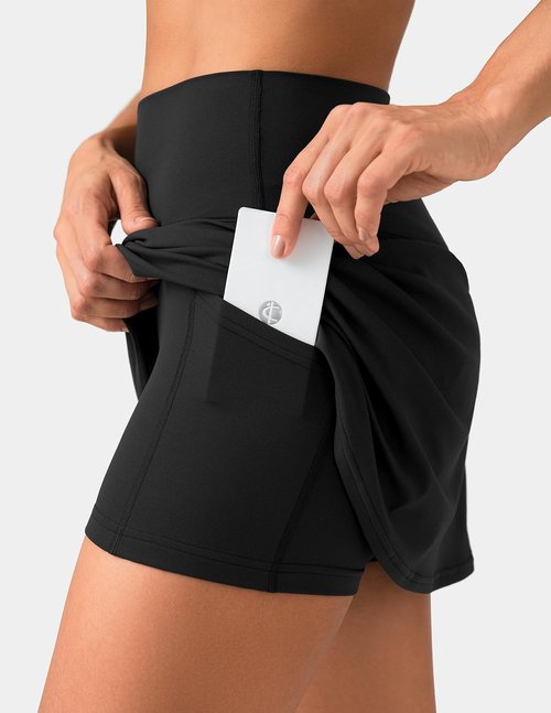 Colorfulkoala Dreamlux Skorts for Women - High Rise Athletic Golf & Tennis Skirts with Built-in Shorts & Pockets