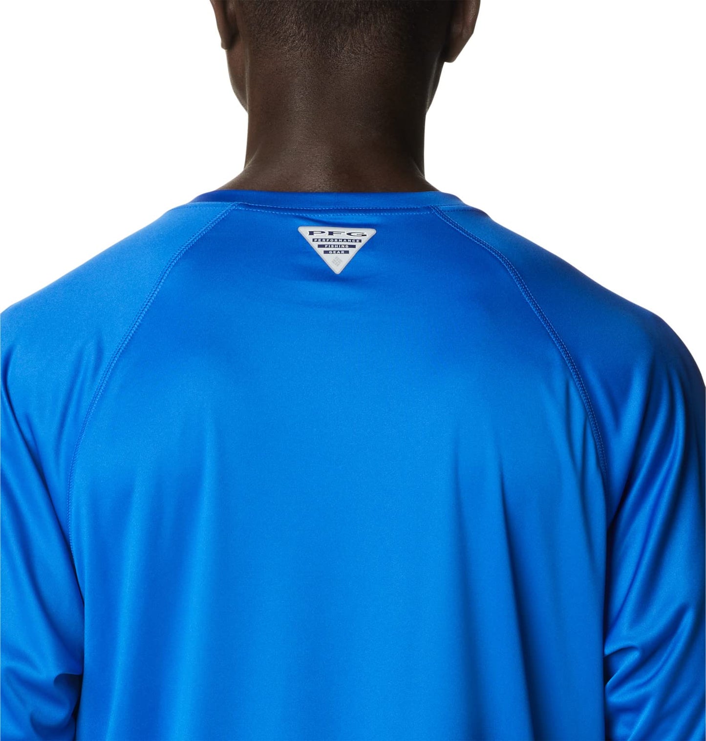 Columbia Men's Terminal Tackle Long Sleeve Shirt, Blue Macaw/White Logo, 4X Big