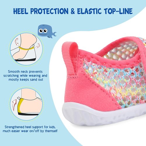 LeIsfIt Toddler Water Shoes - Breathable Quick-Dry Aqua Socks for Kids | Perfect for Beach & Pool Fun