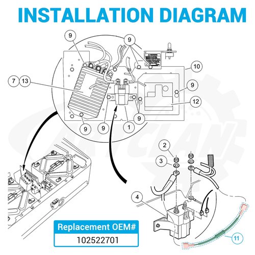 CartClan Club Car Resistor Assembly with Connectors for 2004-2008 Precedent Electric Golf Cart 102522701