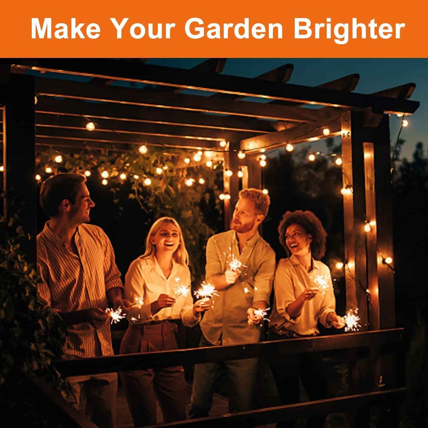 VOLIVO 30 Pack LED S14 Replacement Light Bulbs,1 Watt Shatterproof & Waterproof for Outdoor String Lights, Warm White Edison Vintage Style, Equivalent to 11w Incandescent Bulbs, E26 Medium Screw Base