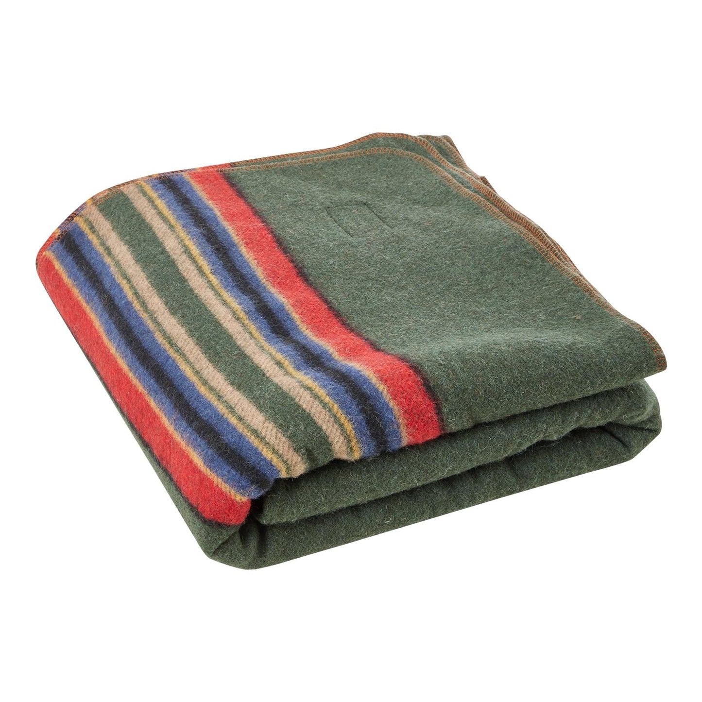 VEVOR Wool Camping Blanket, Large Warm Stadium Blanket, Flame Retardant, Great for Outdoors, Picnics, Hiking, Sports Events, Travel, Car & Bushcraft Survival Kits, 64" x 88", Striped Throw Blanket